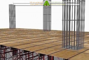 جاگذاری آرماتورهای پایینی دال