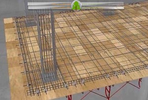جاگذاری آرماتورهای بالایی دال