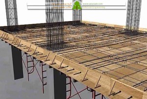 قالب بندی و فیکس کردن دیواره های سقف